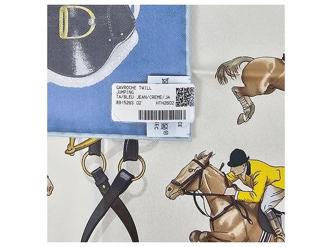 Silk In Hermès Sciarpa di seta da donna con bordi arrotolati Blu - vista 10