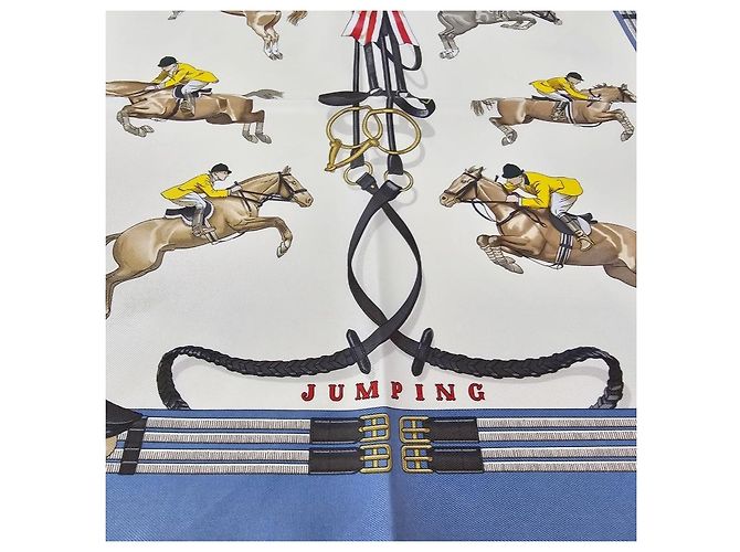 Silk In Hermès Sciarpa di seta da donna con bordi arrotolati Blu - vista 7