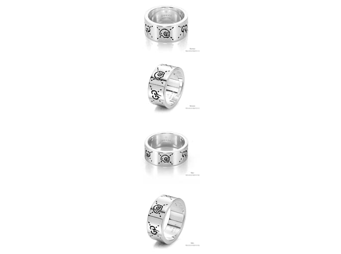 Gucci Ghost Skull Silver Ring Silvery - view 2
