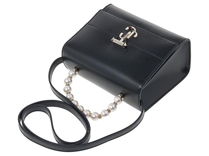 Jimmy Choo AVENUE TOPHANDLE RMA SCHWARZ LIGHT GOLD - Ansicht 4