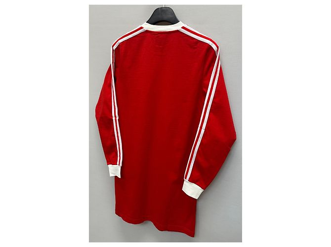 Vestido camiseta de jersey de algodón Gucci Adidas Roja - vista 5