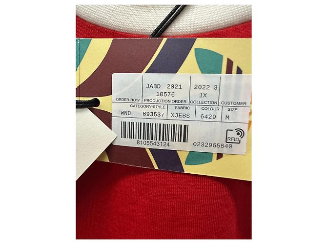Vestido camiseta de jersey de algodón Gucci Adidas Roja - vista 7