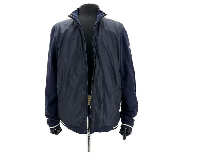 Moncler Herren Strickjacke mit Reißverschluss Windbreaker Schwarz - Ansicht 3