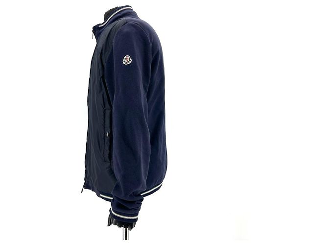 Moncler Herren Strickjacke mit Reißverschluss Windbreaker Schwarz - Ansicht 4