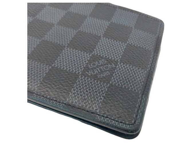 Louis Vuitton Portafoglio uomo a doppio piego LV Graphite Multiple Wallet Damier Cobalt Canvas Blu - vista 6