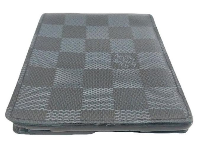 Louis Vuitton Portafoglio uomo a doppio piego LV Graphite Multiple Wallet Damier Cobalt Canvas Blu - vista 7