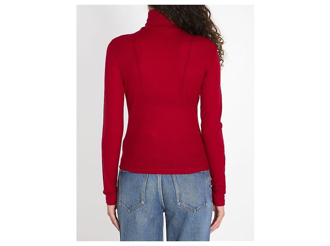 Triomphe Céline Top de cuello alto reacondicionado Rojo Roja - vista 4