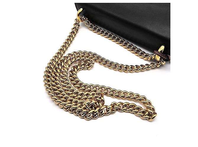 Gucci Borsa a Spalla Supreme Padlock Small Nero - vista 5