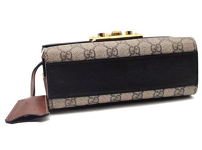 Gucci Borsa a Spalla Supreme Padlock Small Nero - vista 7