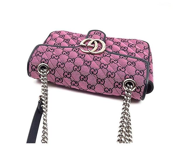 Gucci Borsa a Spalla Marmont Matelassé Rosa - vista 6