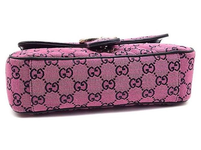 Gucci Borsa a Spalla Marmont Matelassé Rosa - vista 7