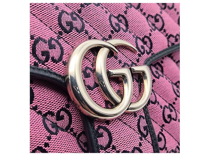 Gucci Borsa a Spalla Marmont Matelassé Rosa - vista 8