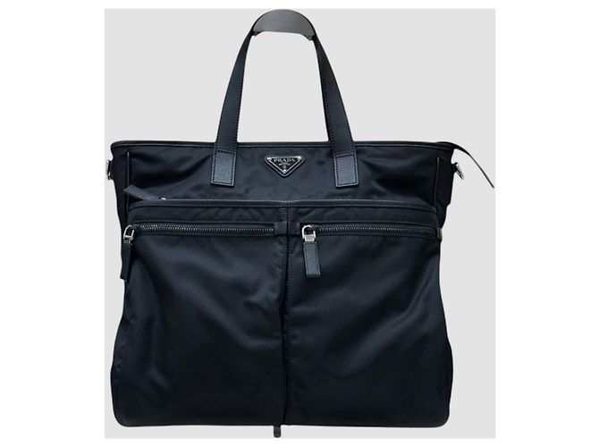 Prada Nylon-Tote-Bag Schwarz - Ansicht 2