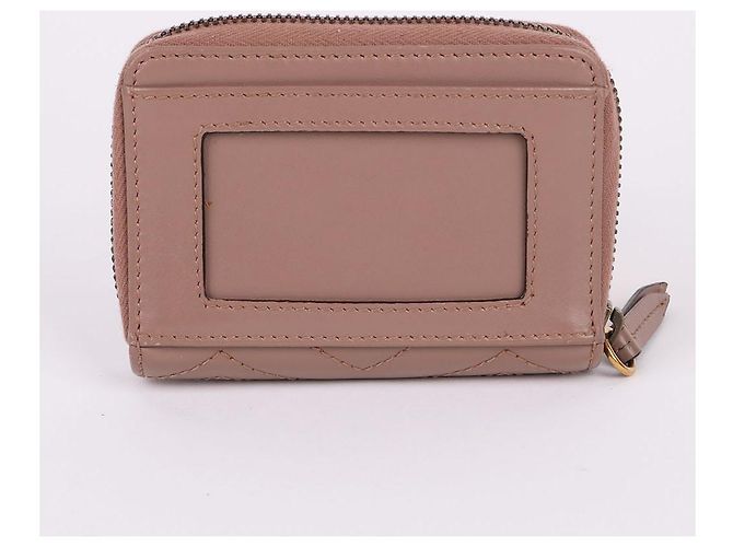 Gucci Marmont Kartenetui Hellbeige mit Goldton Braun - Ansicht 5