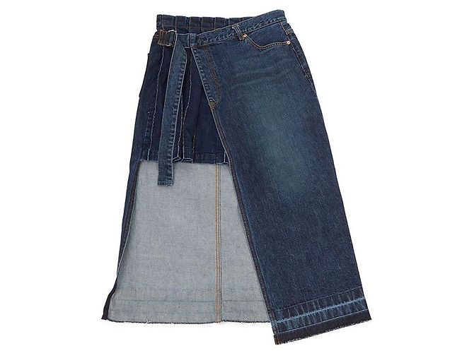 Sacai Falda larga vaquera Multicolor - vista 2