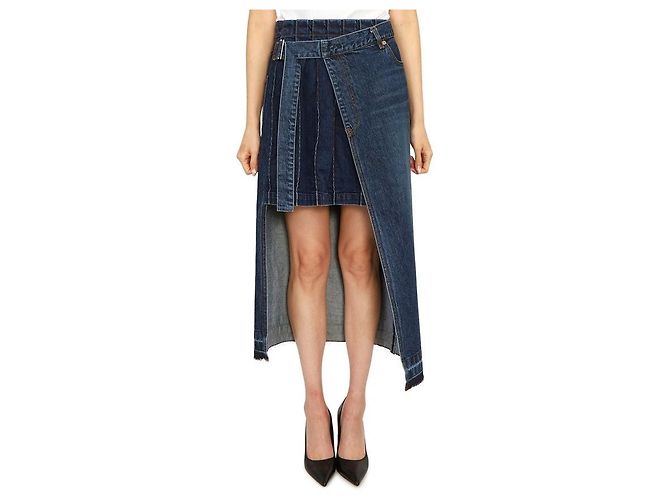 Sacai Falda larga vaquera Multicolor - vista 4