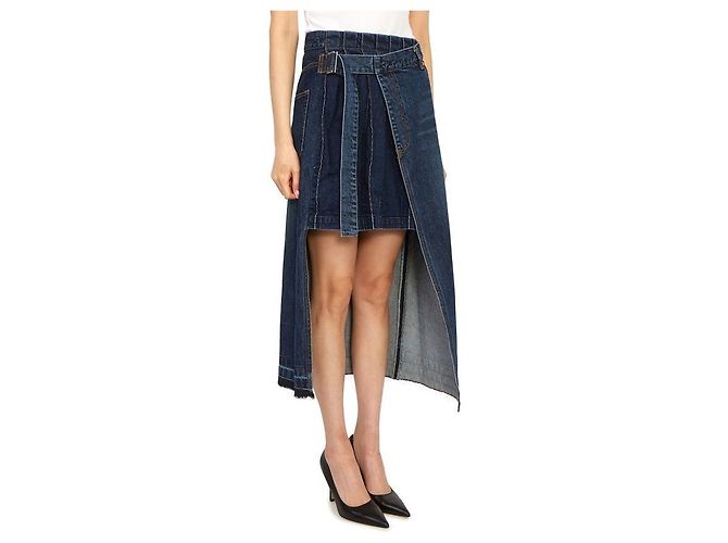 Sacai Falda larga vaquera Multicolor - vista 5