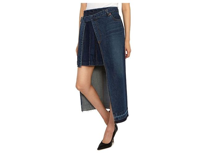 Sacai Falda larga vaquera Multicolor - vista 7