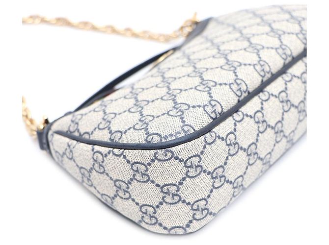 Gucci Borsa a tracolla e borsa a spalla GG Supreme Ophidia Small con catena dorata Blu - vista 15