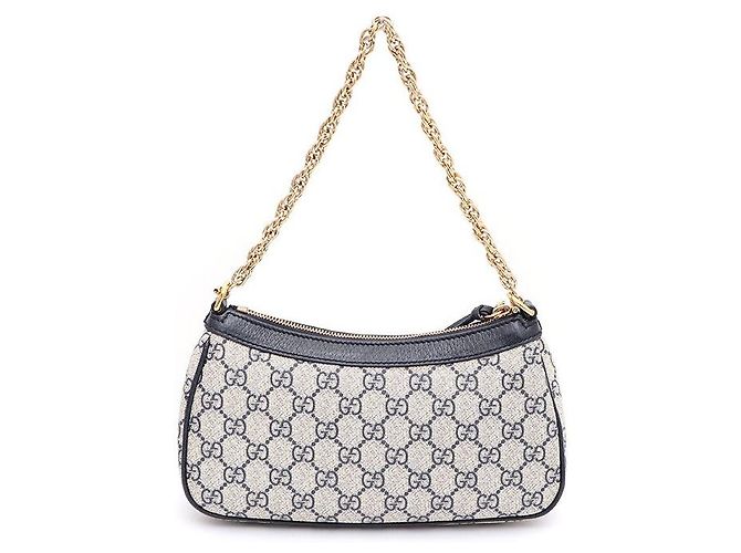 Gucci Borsa a tracolla e borsa a spalla GG Supreme Ophidia Small con catena dorata Blu - vista 3