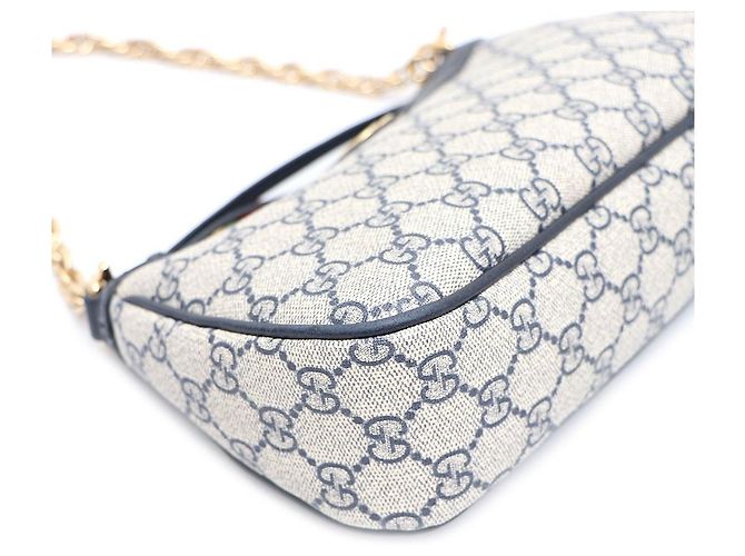 Gucci Borsa a tracolla e borsa a spalla GG Supreme Ophidia Small con catena dorata Blu - vista 6