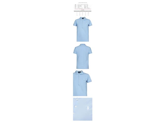 Ralph Lauren Polo Slim Fit mit besticktem Pony-Logo Himmelblau - Ansicht 2