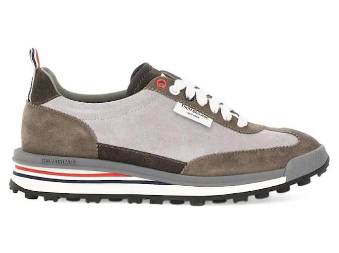 Thom Browne Tech Runner Wildleder-Sneaker Braun - Ansicht 6