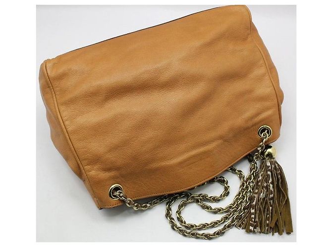 Mulberry Borsa a tracolla con catena e nappa leopardata in pelle marrone - vista 2