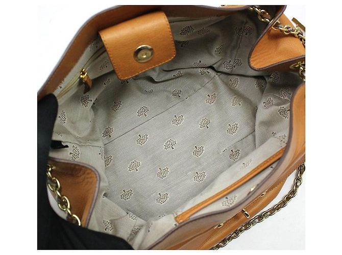 Mulberry Borsa a tracolla con catena e nappa leopardata in pelle marrone - vista 6
