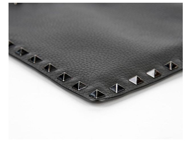 Valentino Clutch Rockstud in pelle nera - vista 11