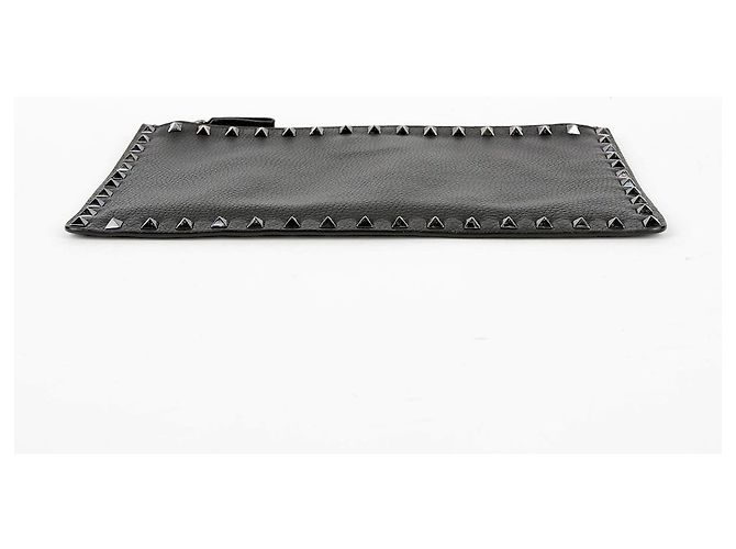 Valentino Clutch Rockstud in pelle nera - vista 12
