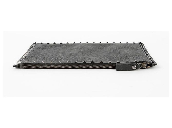 Valentino Clutch Rockstud in pelle nera - vista 13