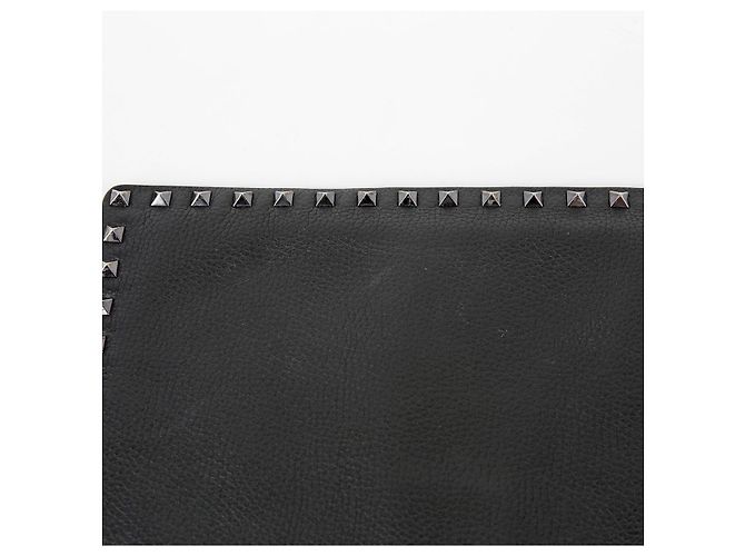 Valentino Clutch Rockstud in pelle nera - vista 14