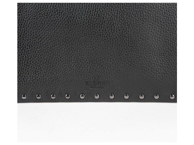 Valentino Clutch Rockstud in pelle nera - vista 5