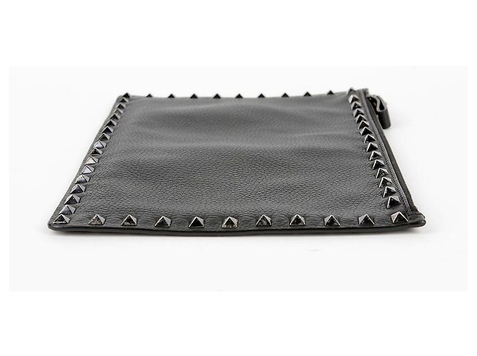 Valentino Clutch Rockstud in pelle nera - vista 6
