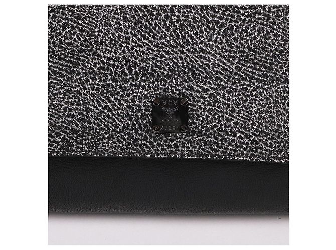 MCM Bicolor Medium Top Handle Shoulder Bag Black - view 3