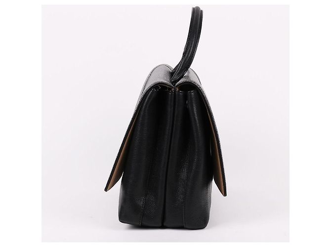 MCM Bicolor Medium Top Handle Shoulder Bag Black - view 5