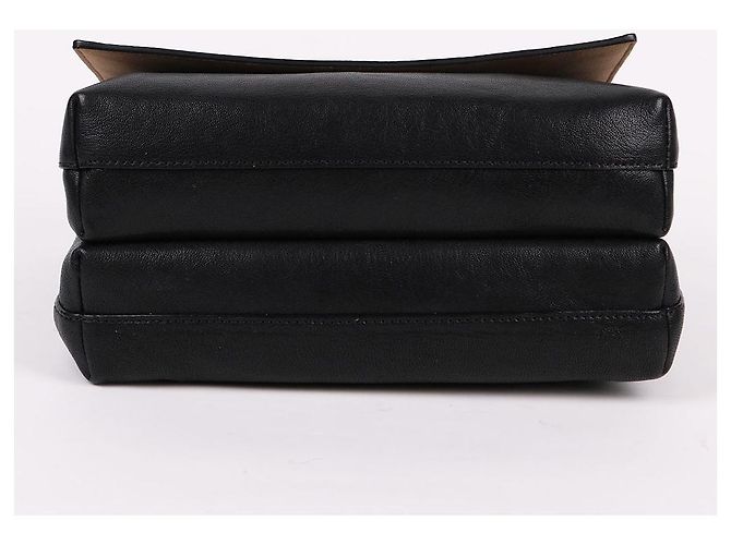 MCM Bicolor Medium Top Handle Shoulder Bag Black - view 9