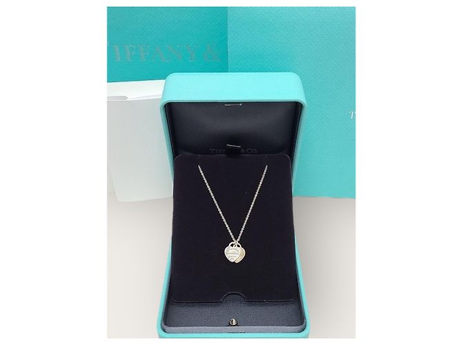 Tiffany & Co Mini collana con pendente a doppio cuore in argento e oro rosa - vista 5