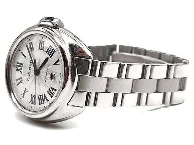 Clé de Cartier Uhr aus Stahl Silber - Ansicht 2