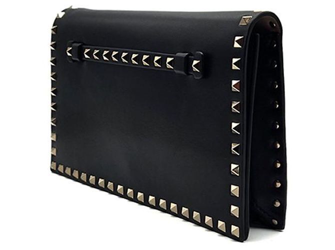 Valentino Clutch Rockstud Flap Nero - vista 2