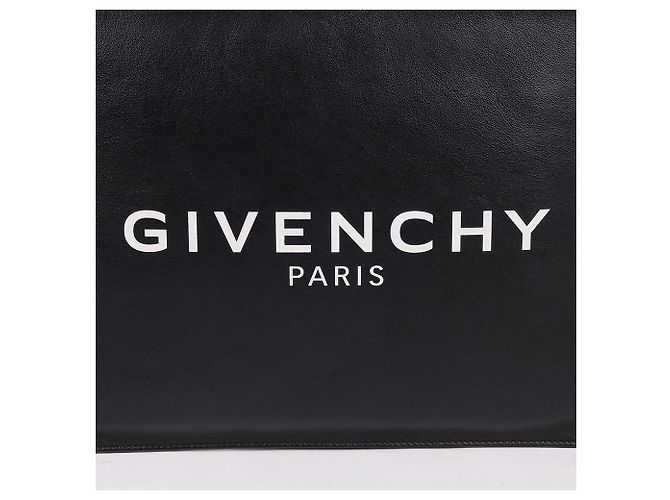 Givenchy Clutch Media Nera con Logo Stampato Nero - vista 2