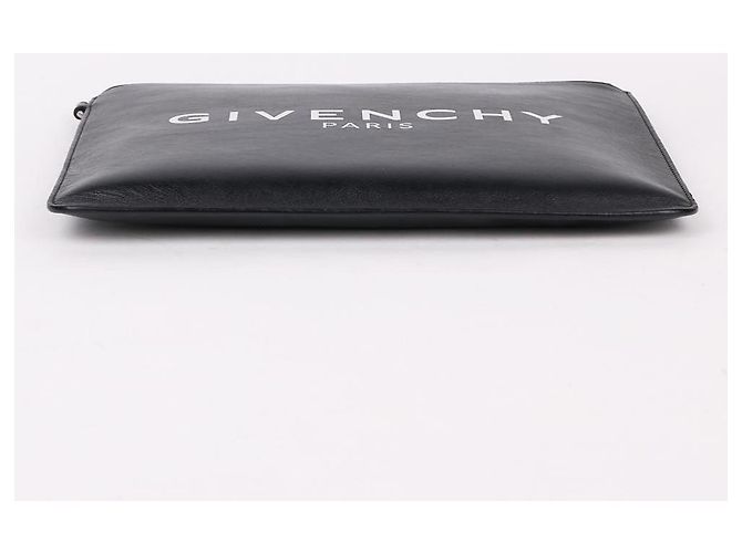 Givenchy Clutch Media Nera con Logo Stampato Nero - vista 6