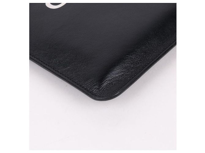 Givenchy Clutch Media Nera con Logo Stampato Nero - vista 7