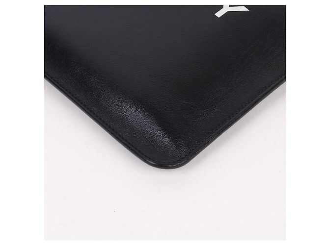 Givenchy Clutch Media Nera con Logo Stampato Nero - vista 8