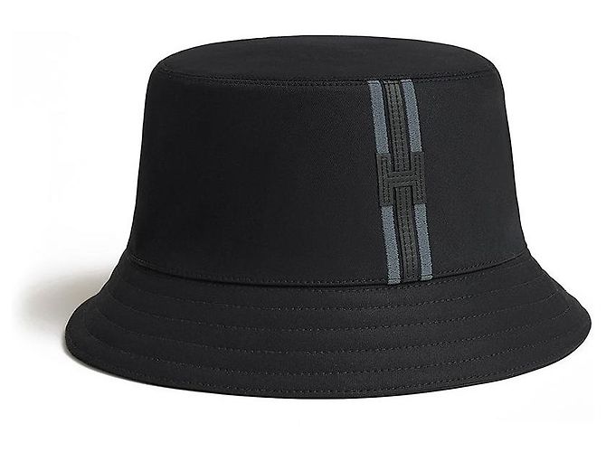 Hermès Fred Stripe Bucket Hat Black - view 4