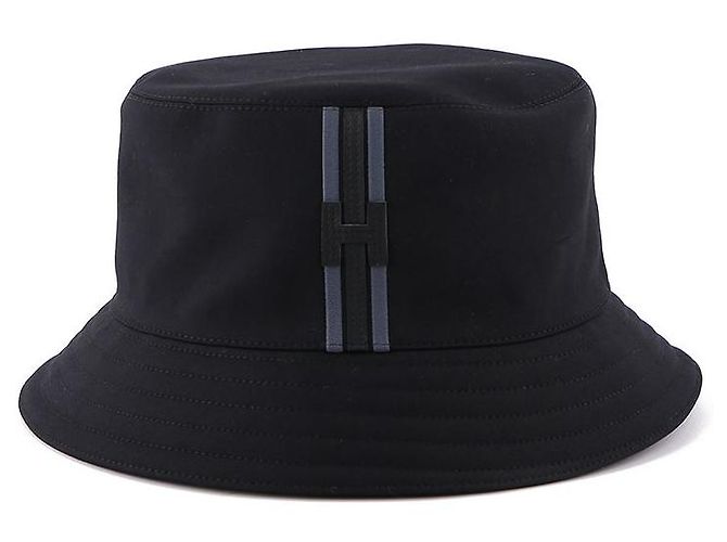 Hermès Fred Stripe Bucket Hat Black - view 6