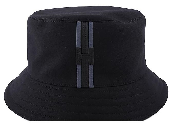 Hermès Fred Stripe Bucket Hat Black - view 7