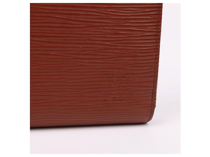 Louis Vuitton Portafoglio lungo con zip Epi Brown da donna Marrone - vista 2
