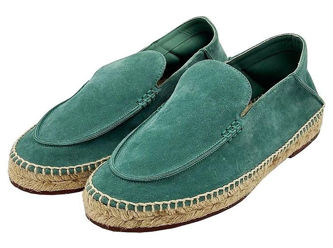 Loro Piana Baskets espadrilles en daim Seaside Walk Vert - vue 4
